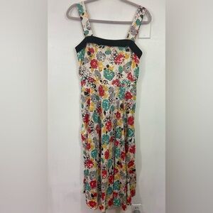 J. Peterman Vintage Inspired Floral Dress Linen 6 Retro Pin Up Rockabilly Twee